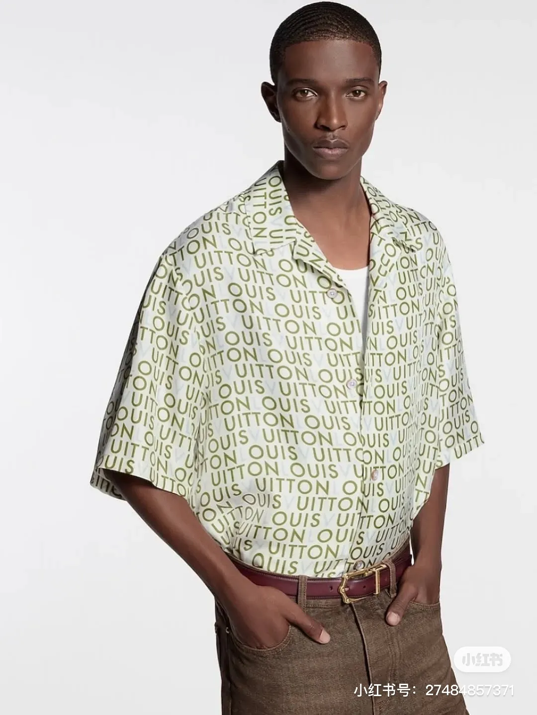 Louis Vuitton/Louis Vuitton full-print letter set short-sleeved shirt